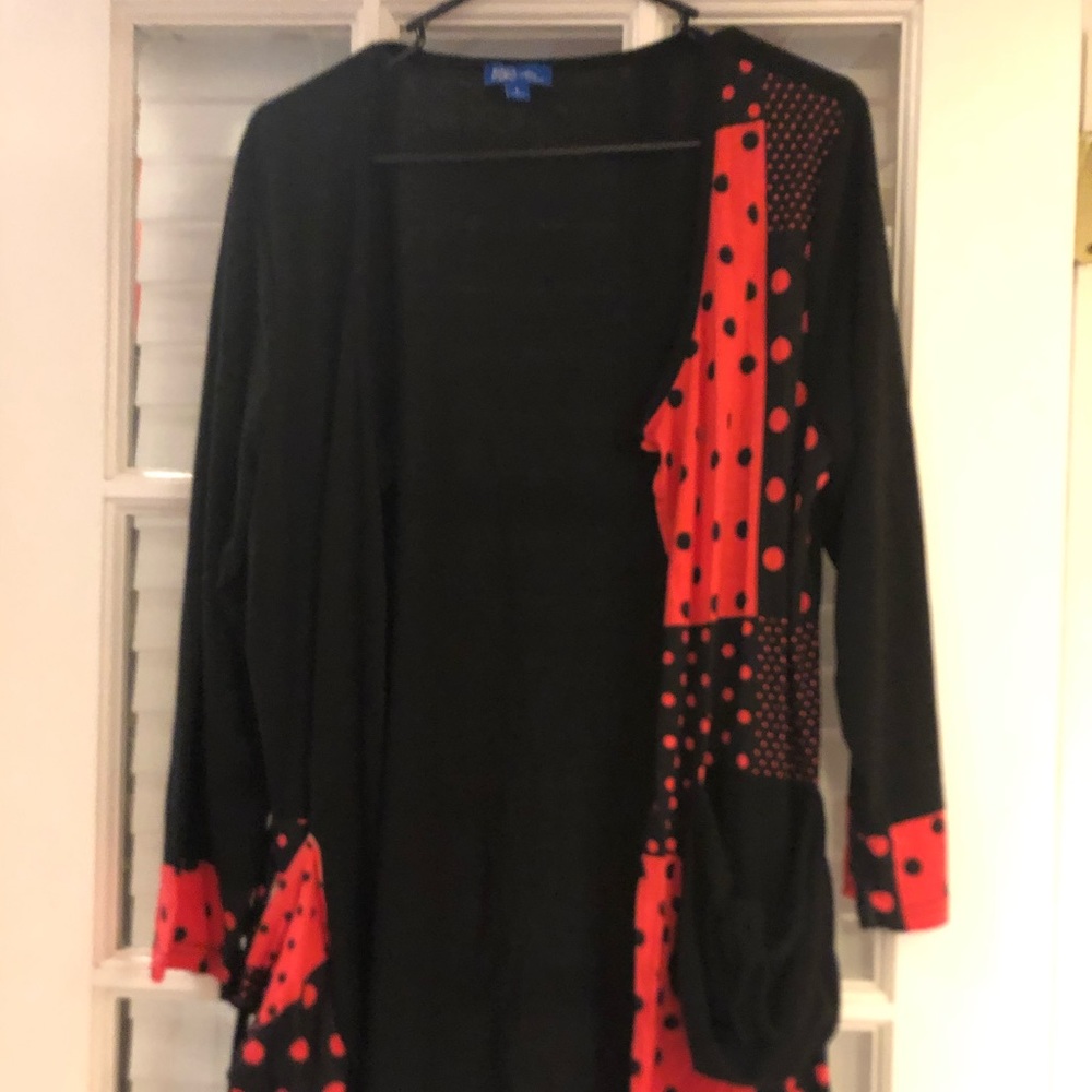 Aster black and red tunic